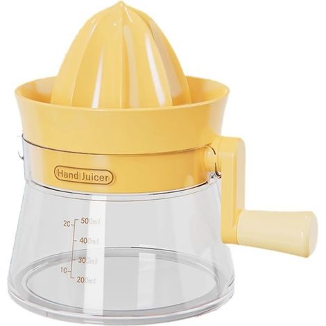Presse-agrumes à manivelle, facile à utiliser, ergonomique, pour extraire le jus des agrumes sans effort, compatible lave-vaisselle, presse-agrumes manuel (1/5)