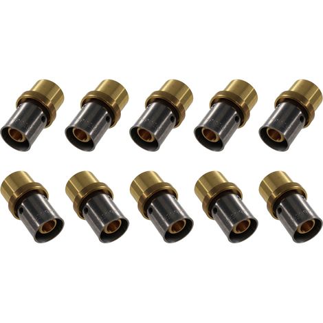 Lot de 10 Adaptateurs PER à sertir Ø16x1,5 - Cuivre à souder Femelle Ø16 - IBP Bänninger (1/2)