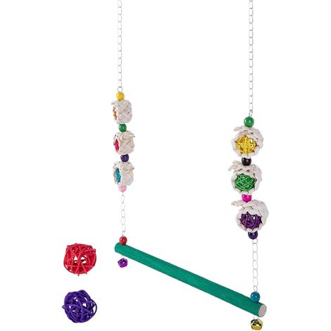 Balancedoire pour Oiseaux avec Clochette,Jouet Volaille avec (1/5)