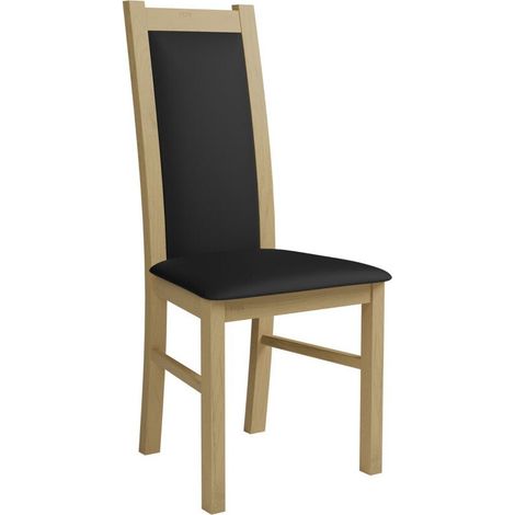 Silla Sparks 116, Roble Sonoma, 95x44x40cm, Cuero ecológico, De madera, Madera (1/4)