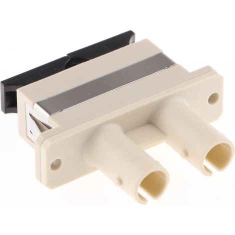 Adaptateur pour fibre optique, ST vers SC Multimode Duplex, Beige ( Prix pour 1 ) (1/3)