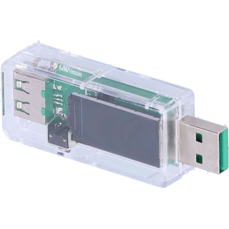 USB-Tester mit digitalem LCD-Display, USB-Ladegerät-Tester, Detektor, Voltmeter für Android (transparent) (1/5)