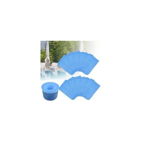 12 Chaussettes de Skimmer Piscine, Filtre Élastique en Nylon, Préfiltre Skimmer pour Panier, Accessoires Piscine Bleu (1/5)