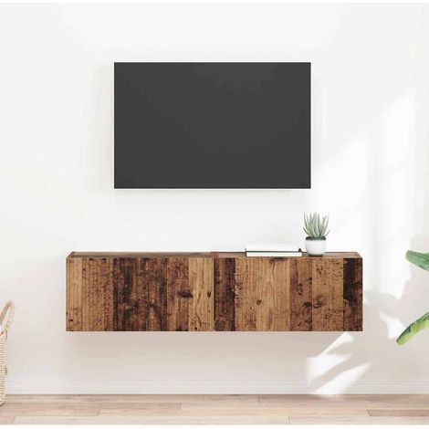 TV-Wandschrank 2 pcs Altholz 60 x 31 x 29,5 cm Holzwerkstoff (1/5)