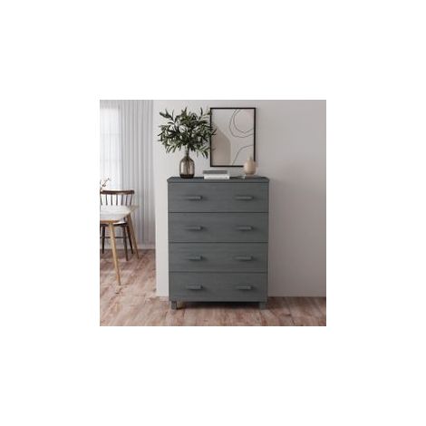 Buffet HAMAR Gris foncé 79x40x103,5 Bois massif de pin (1/5)