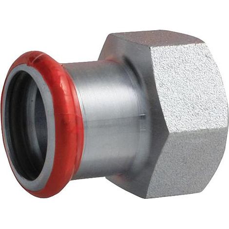 Raccord a sertir en acier C Manchon de transition femelle 28 mm x 3/4", Contour M