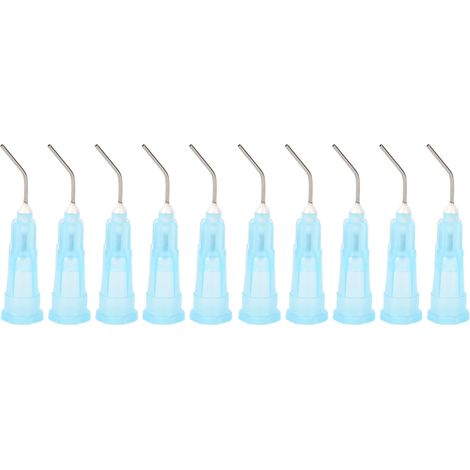100 embouts d'aiguilles d'irrigation dentaires pré-courbés jetables, accessoire de rechange (1/5)