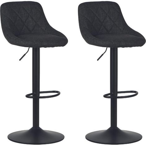 Lot de 2 chaises de bar réglable en hauteur Casita CHABARONENOI 1 (1/2)