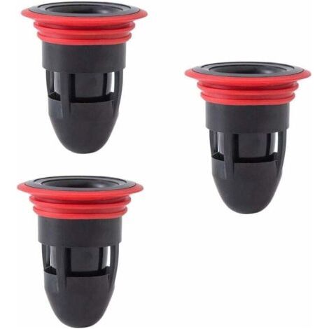 Geruchsneutraler Duschbodenablauf, filterlos, desodorierend, verstopfungsfrei, Rückflussverhinderer, Abwasserkanal, Bodenablauf für Bad, Küche (2 Stück (schwarz))