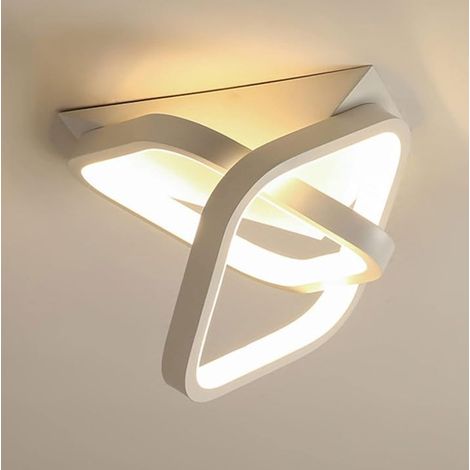 Plafonnier Moderne Simplicité – Design Nordique Minimaliste – Montage Plat ou Semi-Plat – 3 Températures Dimmable – Pour Chambre, Salon, Bureau, Cuisine, Couloir-Blanc (1/5)
