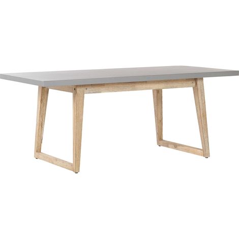 Garden Dining Table ORIA 180 cm 90 cm Concrete Grey