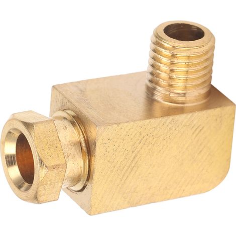 Messing-90°-Winkel-Rohrverschraubungsadapter für Ölschmiersysteme PL608 6 mm / 0,24 Zoll M8 x 1 (1/5)