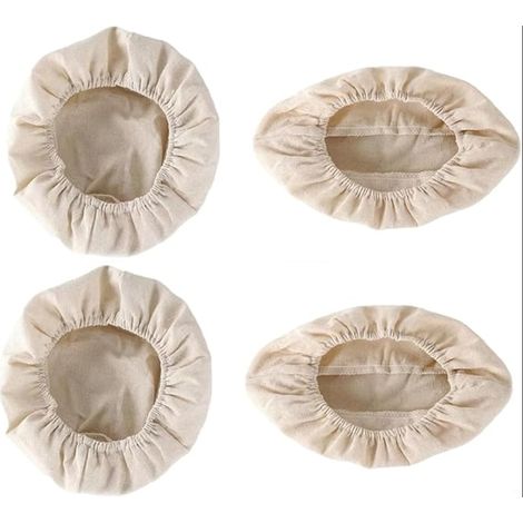 Housse pour Banneton à Pain Rondes 25cm et Ovales 25cm Tissu en Lin Naturel pour Panier a Pain Levain Accessoire Patisserie Fermentation Doublure de Corbeille a Pain Lavable avec Elastique (1/5)