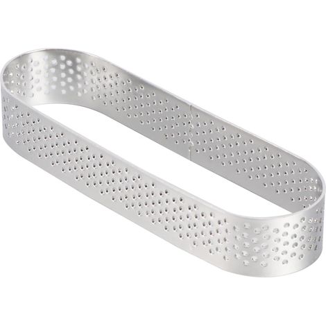 Oval Stainless Steel Pie Mould Oval Perforated Cutter for Fruit Pie Mini Quiche and Pastry Baking Ring 1 Piece 1.38 x 4.69 x 2 mm (1/5)
