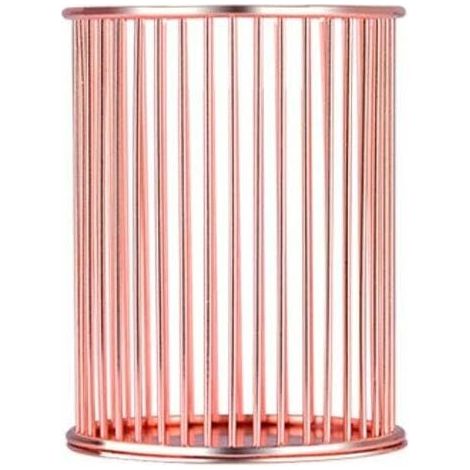 Pot À Crayons - Support Pour Stylos Et Pinceaux À Maquillage - Conteneur De Rangement Cylindrique En Métal - Bureau Maison Chambre À Coucher - 1 Pièce