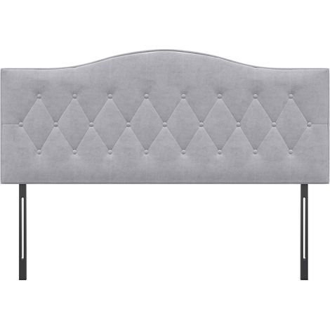 Tête de lit velours peuplier gris 185x8x134 cm