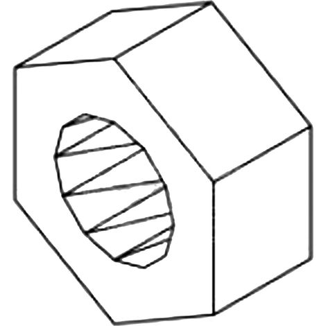 Vitavia Mutter M6, 1002, L9,8 (20 Stück), passend für viele Gewächshäuser von Vitavia, Pergart, diverse Halls und weiteren