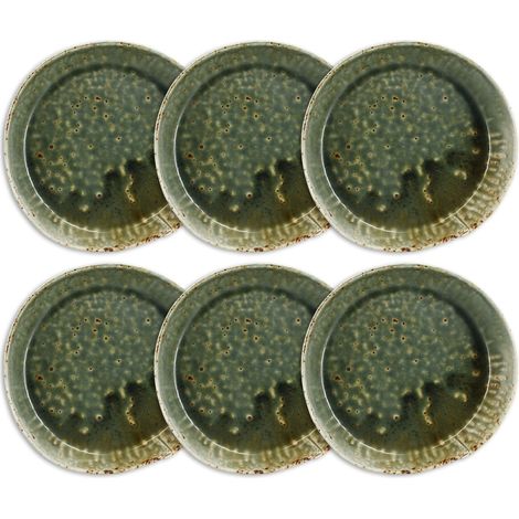Lot de 6 assiettes coupes 20,5cm en porcelaine, SIGMA (1/5)