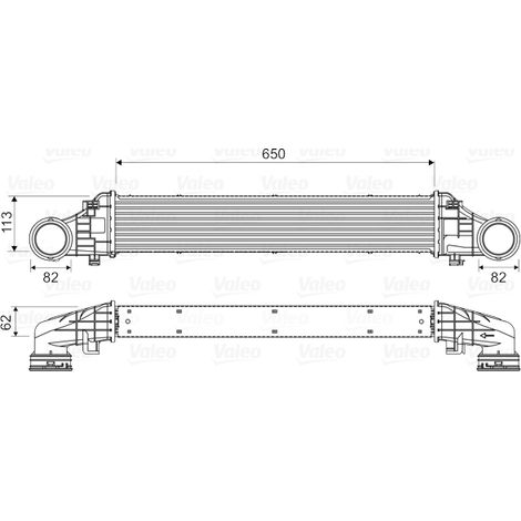 Intercooler, échangeur Valeo 818587 MERCEDES-BENZ 2115001102 A2115001102