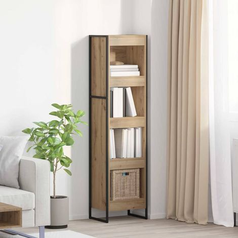 vidaXL Armadio per Libri Rovere Artigianale 40 x 30 x 155 cm