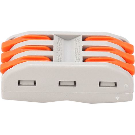 5Pcs SPL‑3 Connecteur Rapide Flexible pour Câble Rigide, Bloc de Serrage à Fil Unicolore (1/5)