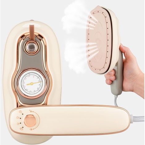 1 pièce Fer à vapeur de voyage, 1250 W, fer rotatif 180°, fer à repasser humide/sec, idéal pour voyages et tissus délicats (1/5)