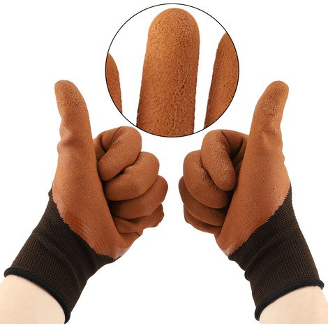 Gants de travail professionnels [1 pair] Imperméables anti-dérapage jardinage et manutention (1/5)