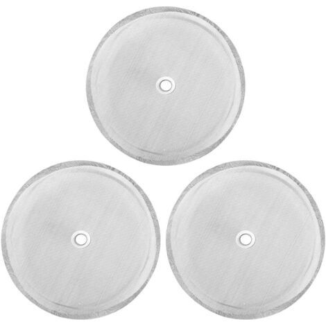 QORVA-Lot de 3 filtres de rechange pour cafetière française 10,2 cm Maille en acier inoxydable Remplacement pour cafetière française 1000 ml / 963,9 g / 8 tasses-RAPANDA