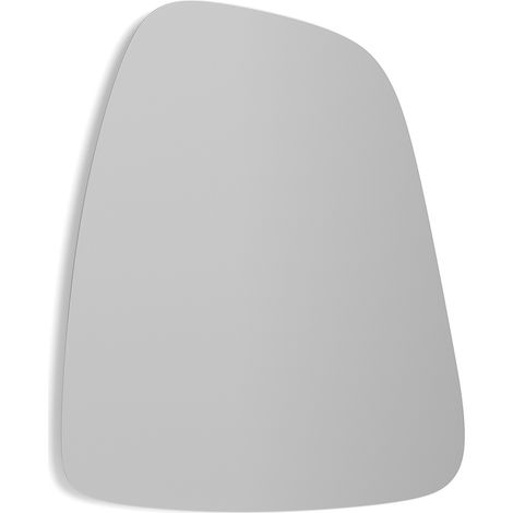 Espejo de pared asimétrico, de la colección Singular, fabricado en MDF lacado en color rosa.