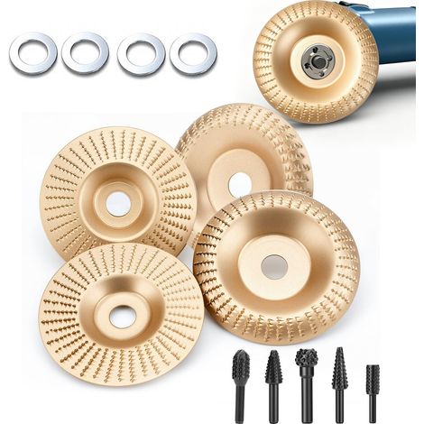 Lot de 4 disques abrasifs en carbure de tungstène 100 mm pour bois (1/5)