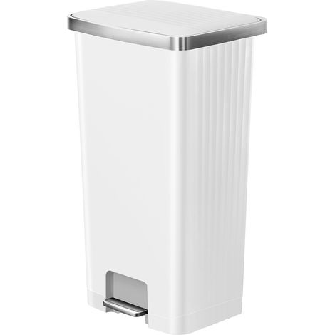 EKO - Poubelle à pédale Hana 2 90 litres - Plastic   - blanc
