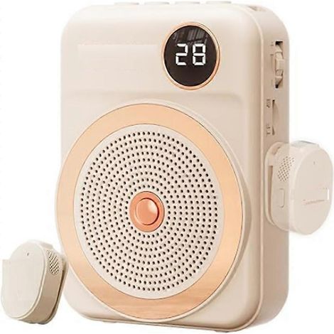 Sprachverstärker für Lehrer mit drahtlosem Ansteckmikrofon, tragbarem Bluetooth-Mikrofon und eingebautem Lautsprecher (1/5)