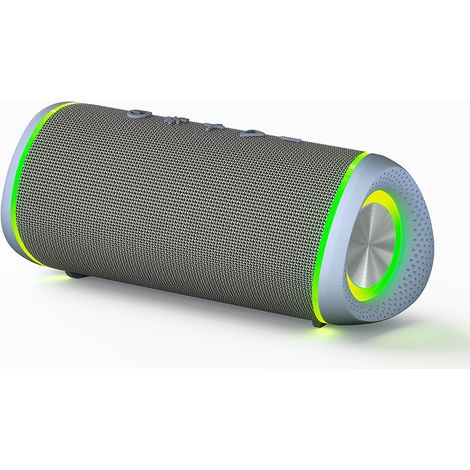 Altavoz Bluetooth portátil de 16 W con efectos de luz, Bluetooth 5.3 e interfaz AUX. Color gris. (1/5)