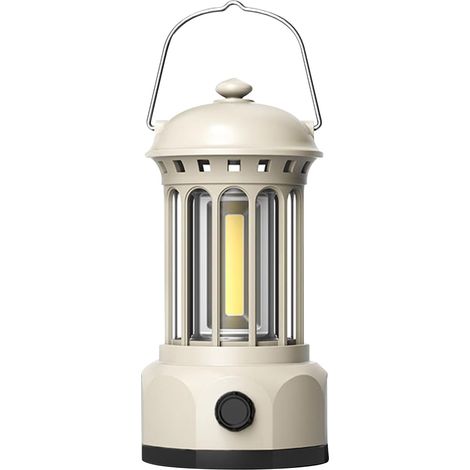 Lanterne d'extérieur pour terrasse, lampe de table sans fil rechargeable et résistante à l'eau, à suspendre et à transporter, idéale pour la décoration de jardin, l'éclairage de camping, la lecture et (1/5)