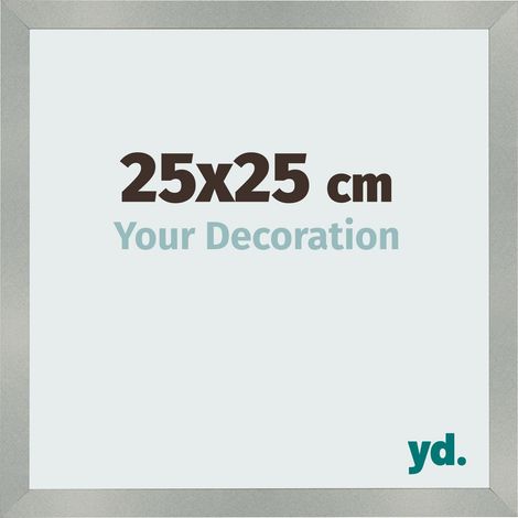 yd. - Cadre photo 25x25 - Aluminium Brosse - MDF - Bologna (1/5)