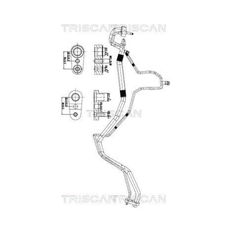 Conduite à haute/basse pression, climatisation TRISCAN 9010 24008 OPEL 18 50 362