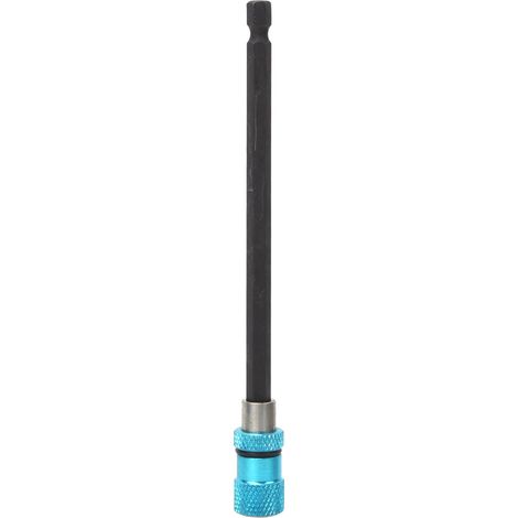 Porte-embout magnétique à dégagement rapide en acier inoxydable, queue de 1/4 pouce, 150 mm, pour vis, bleu (1/5)