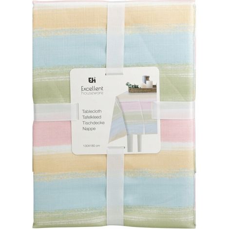 Tovaglia decorativa per tavolo estivo con strisce colorate 130x180 cm 1 pz.