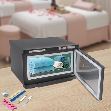 Armoire de désinfection des serviettes 25l, armoire de stérilisation UV, désinfection 3D 360 °, peut contenir environ 20 serviettes, Salon de beauté, hôtel, salon (noir) (1/5)