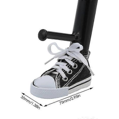 Kreative Motorrad-Seitenständer-Abdeckung, Mini-Schuh-Fahrrad-Fußstütze, Motorrad-Seitenständer 7,5 cm, Dekor-Motorradteile – 1 Stück, Schwarz (1/5)