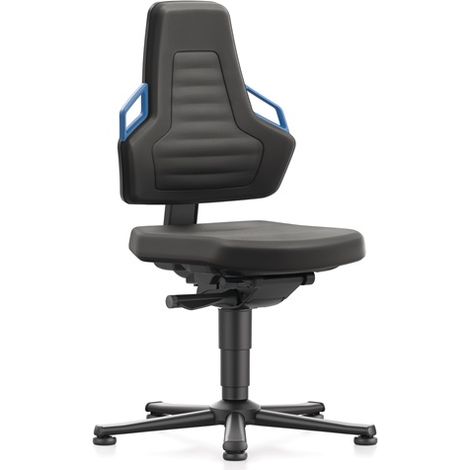 Bimos Arbeitsstuhl Nexxit 1 Griff blau Sitzhöhe 450-600 mm, Supertec schw.,m. Gleiter (1/5)