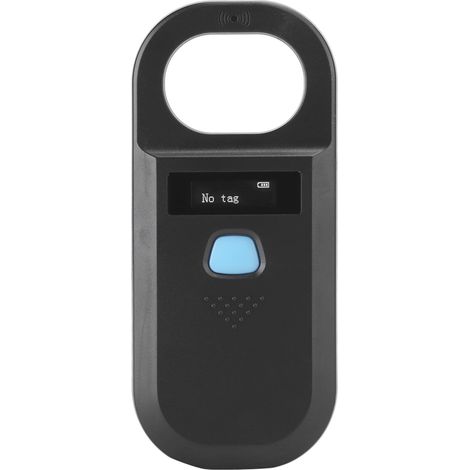 Lecteur de puces électroniques pour animaux - Scanner portable à écran OLED haute luminosité (noir) (1/5)