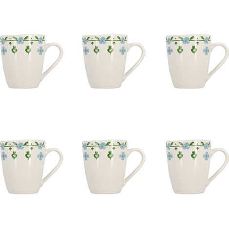 Lot de 6 mugs 36cl en porcelaine, PRIMAVERA (1/3)