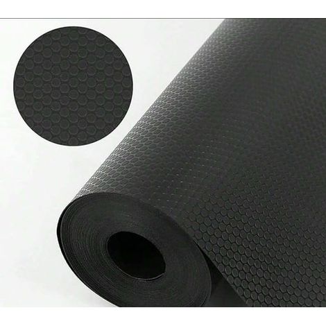 Wasserdichte und rutschfeste schwarze Schubladenmatte – 30 x 300 cm – EVA-Material – zuschneidbar – antihaftbeschichtet (1/5)