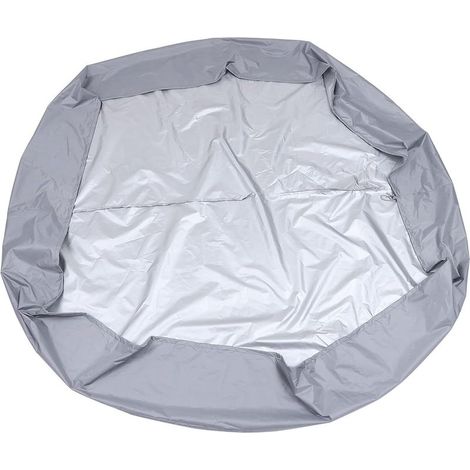 Baches et accessoires Couvercle du Spa Piscine Ronde Housse de Protection en Plein Air Spa Couvre Gonflable Piscine Couverture Protecteur (190×30cm,gris)