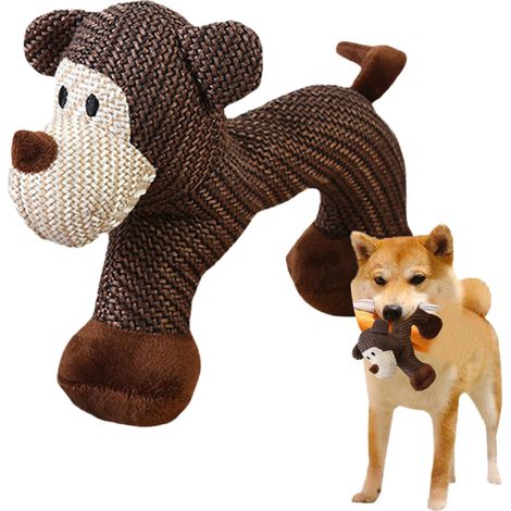 Jouets À Mâcher Chiens - Fournitures Animaux en Lin Doux Singe Jouets Qui Gardent Les Chiens Occupés - pour Chiots Et Races Moyennes Et Grandes Enrichissement Stimulation Intérieur Et (1/5)