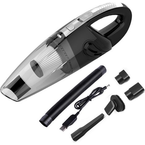 Aspirateur Portable Sans Fil, Puissant 15000 Pa, 2-en-1 Aspiration et Soufflage, Filtre Lavable, Multi-accessoires, pour Voiture et Maison (1/5)