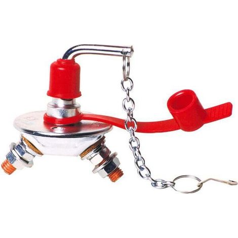 Interruptor de bater铆a redondo plateado tipo mini M10 12-48 V 150 A/1000 A (5seg) IP63 UNIVERSAL SW10007KR (1/3)