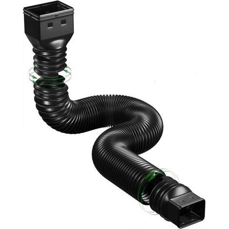 1 Set Flexible Rain Gutter Extension, Downspout Extension, Downspout Extension, Gutter Connector, Rainwater Drainage, Black (1/4)