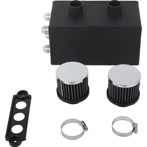 2.5L 4 orifices 10AN Réservoir collecteur d'huile avec double filtre à air, remplacement pour Civic 1992-2000 (1/5)